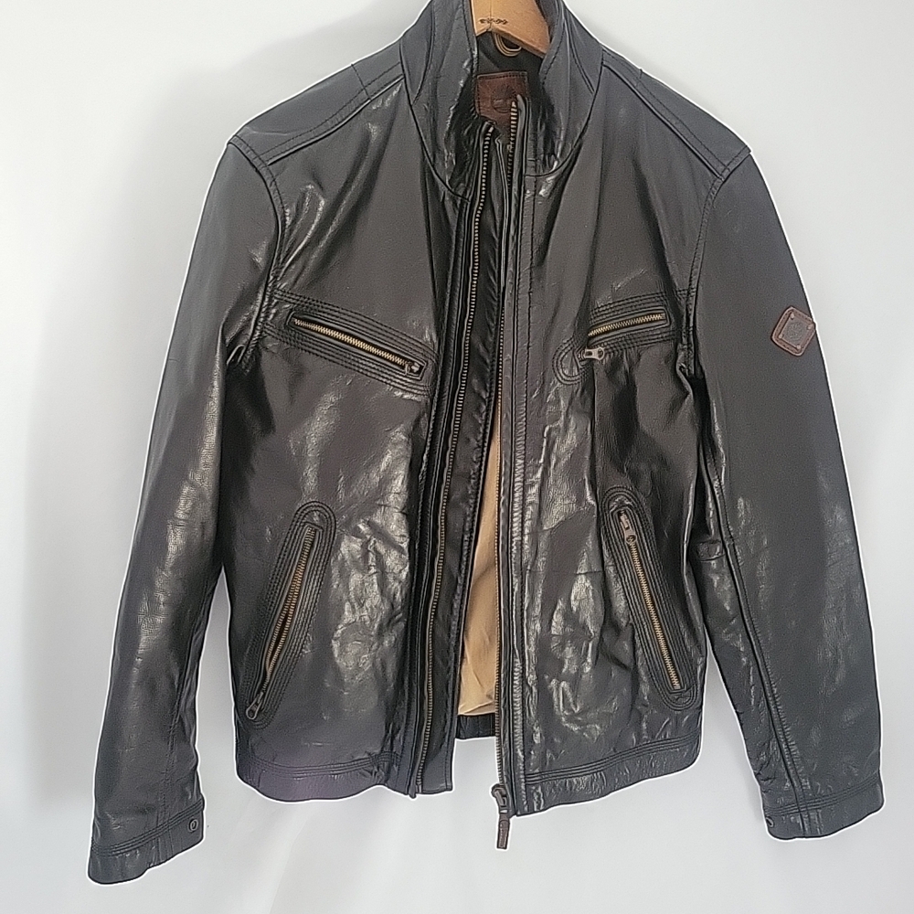 Timberland Men's Black Leather Jacket